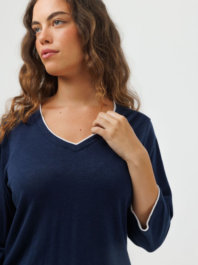 JUMP & ONOT,179.9000,חולצת שרוול 3/4 עם גימור כפול פרומו,in-stock