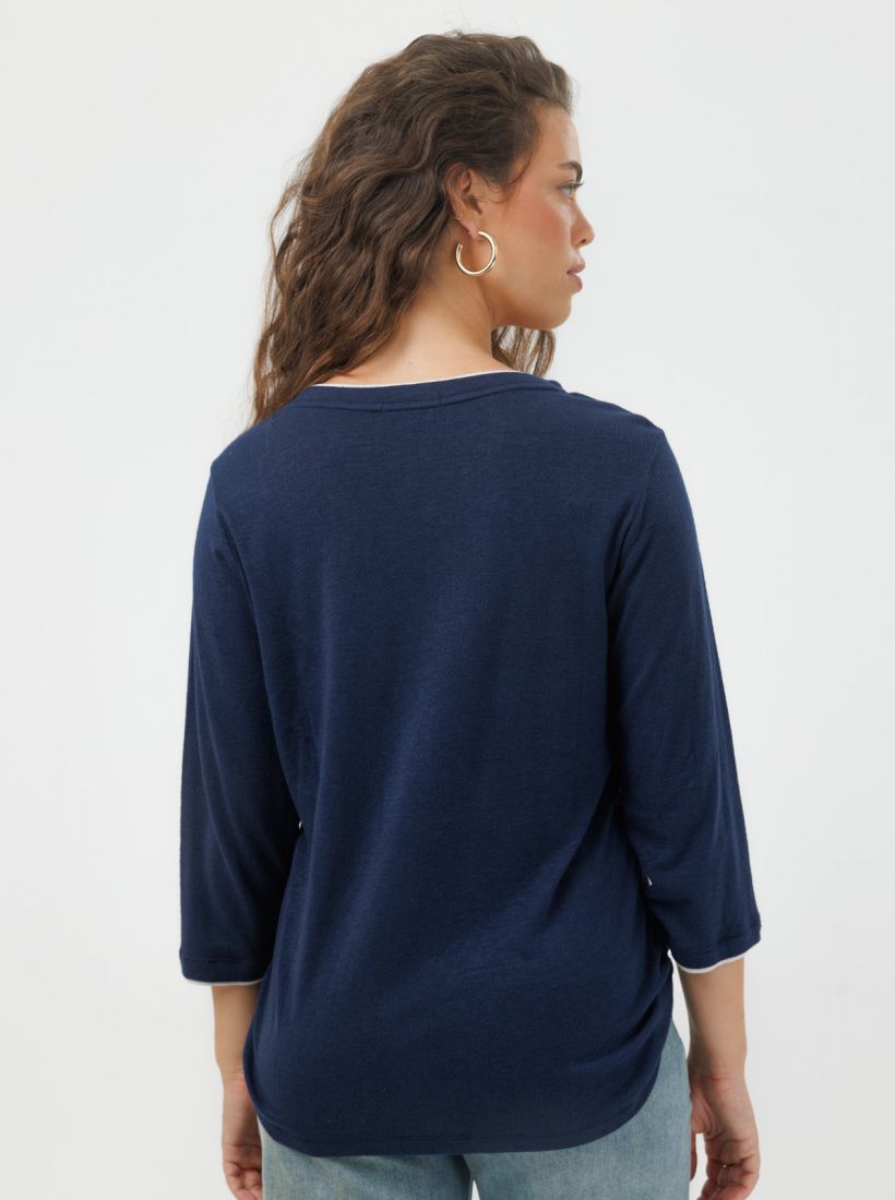 JUMP & ONOT,179.9000,חולצת שרוול 3/4 עם גימור כפול פרומו,in-stock