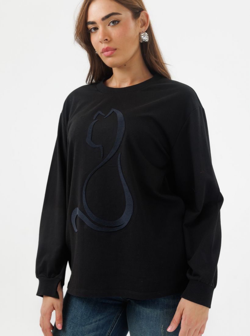 JUMP & ONOT,179.9000,חולצת סוויטשרט CAT,in-stock