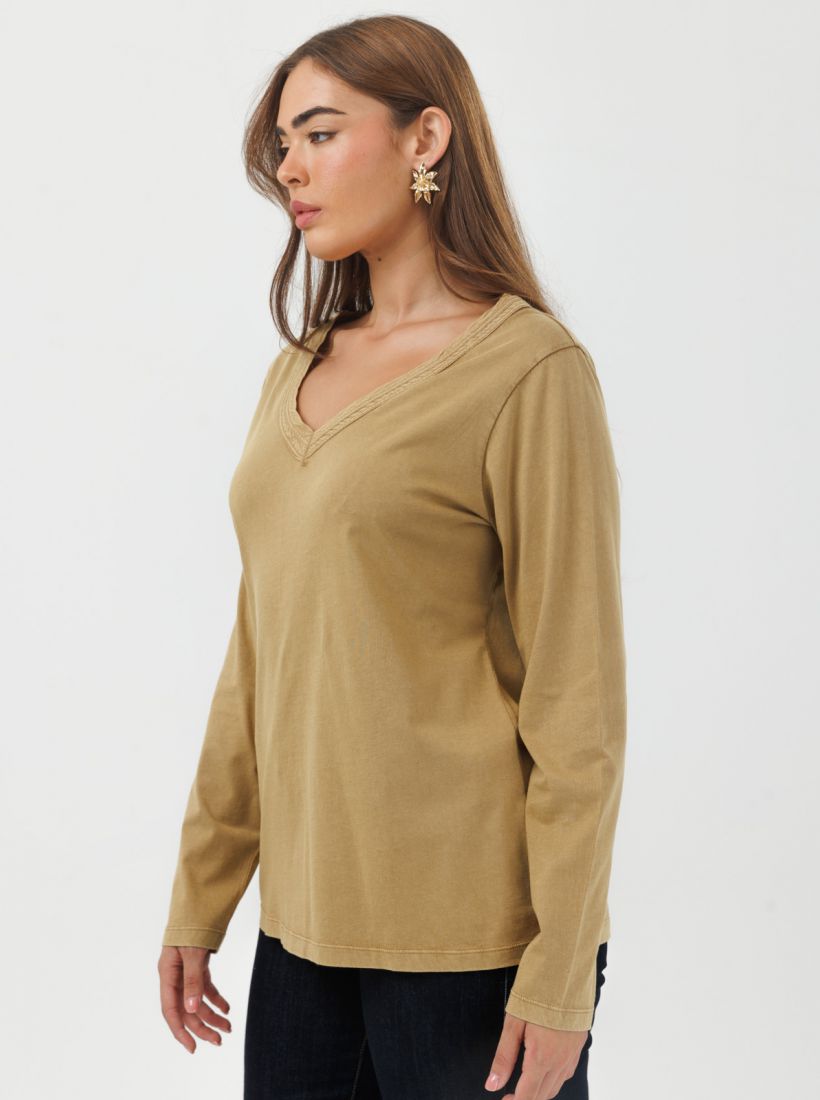 JUMP & ONOT,129.9000,חולצת BASIC עם מפתח V,in-stock