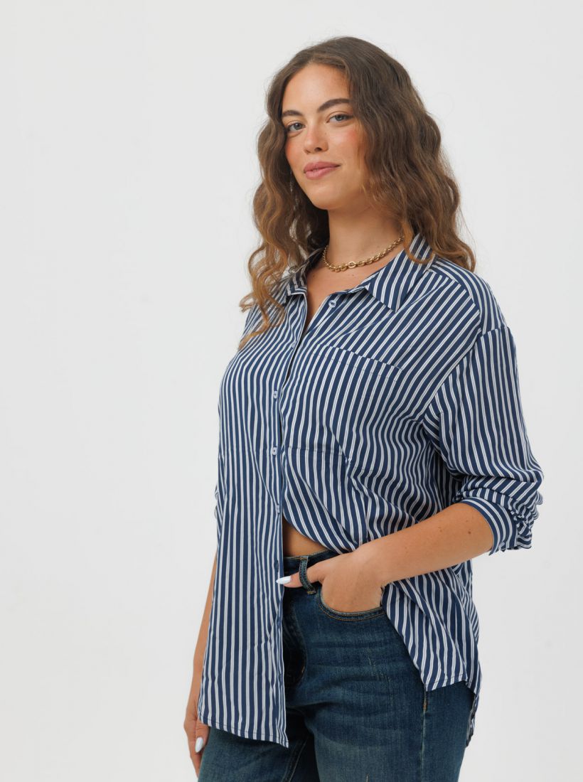 JUMP & ONOT,199.9000,חולצת דפוס פסים מכופתרת פרומו,in-stock