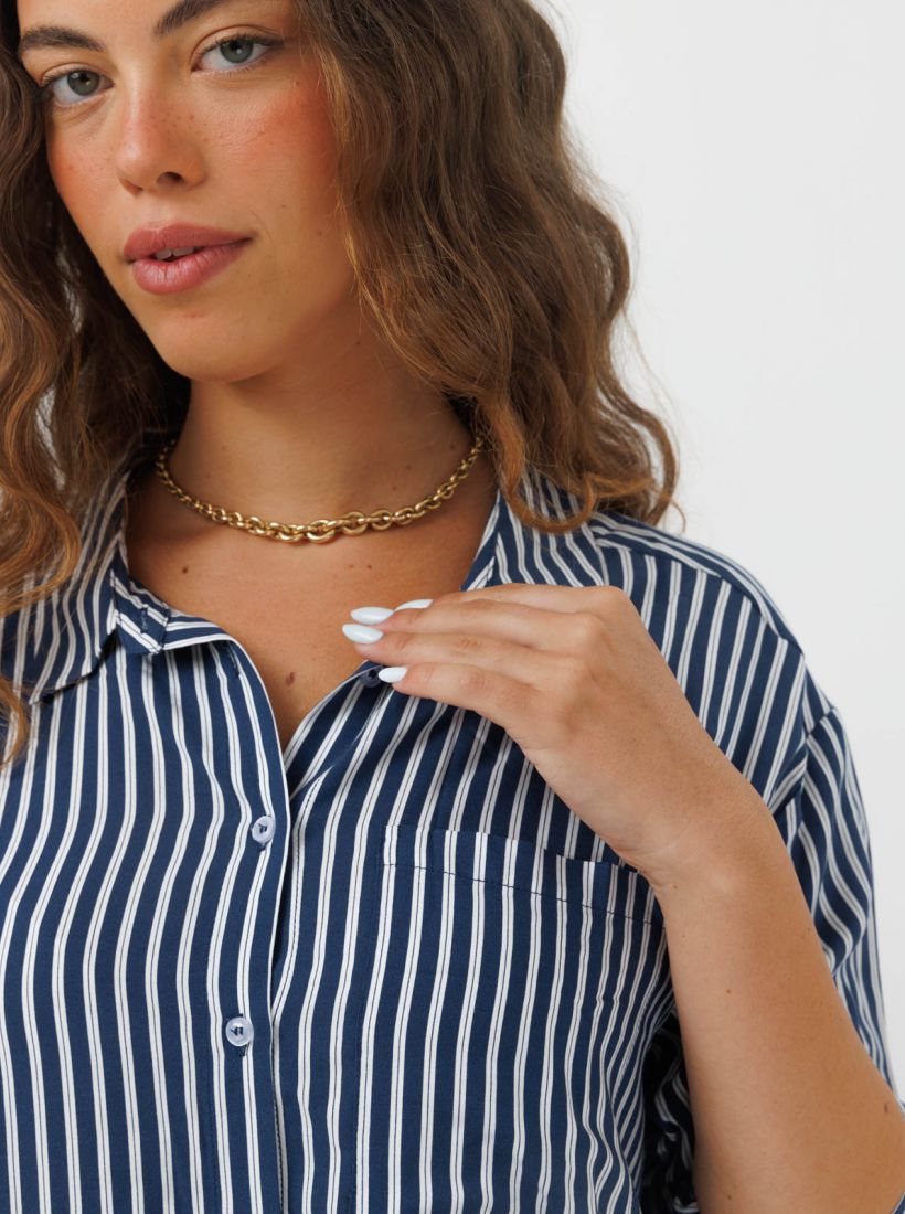 JUMP & ONOT,199.9000,חולצת דפוס פסים מכופתרת פרומו,in-stock