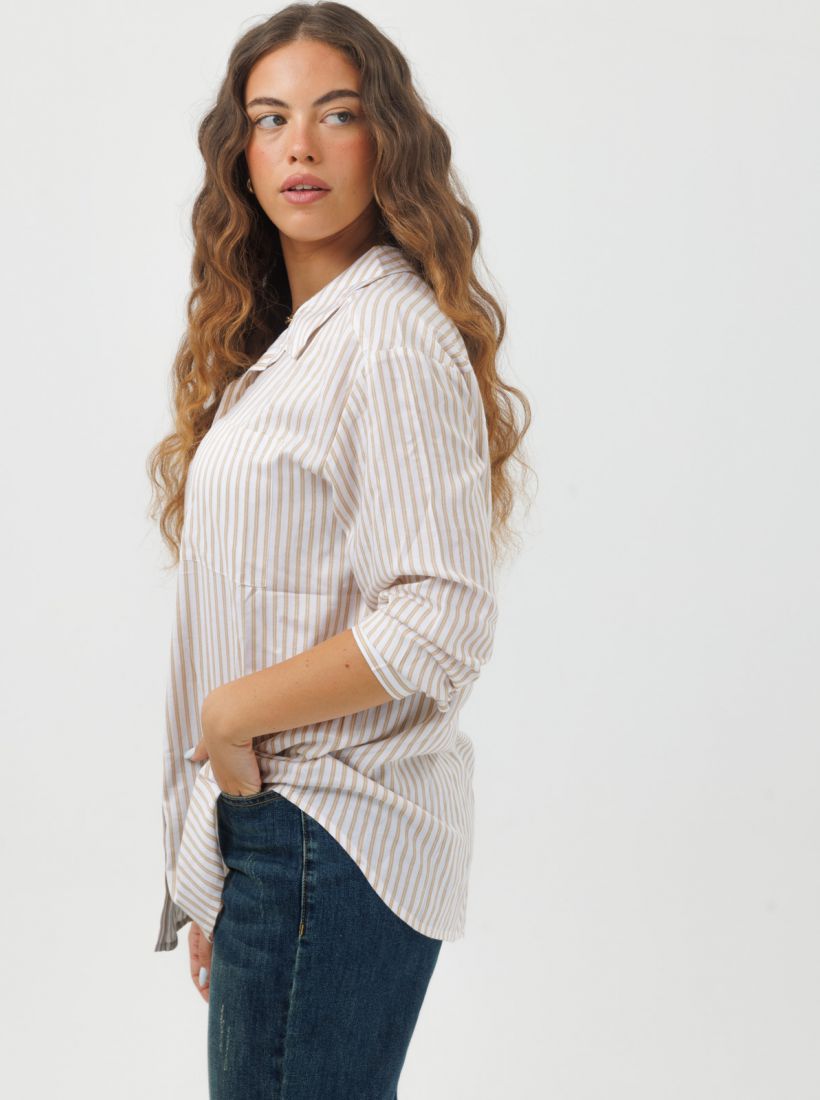 JUMP & ONOT,199.9000,חולצת דפוס פסים מכופתרת פרומו,in-stock