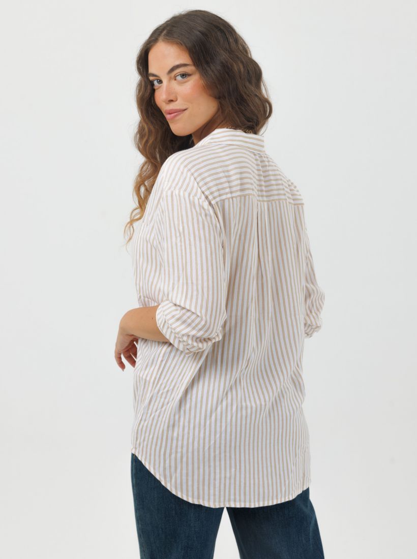 JUMP & ONOT,199.9000,חולצת דפוס פסים מכופתרת פרומו,in-stock