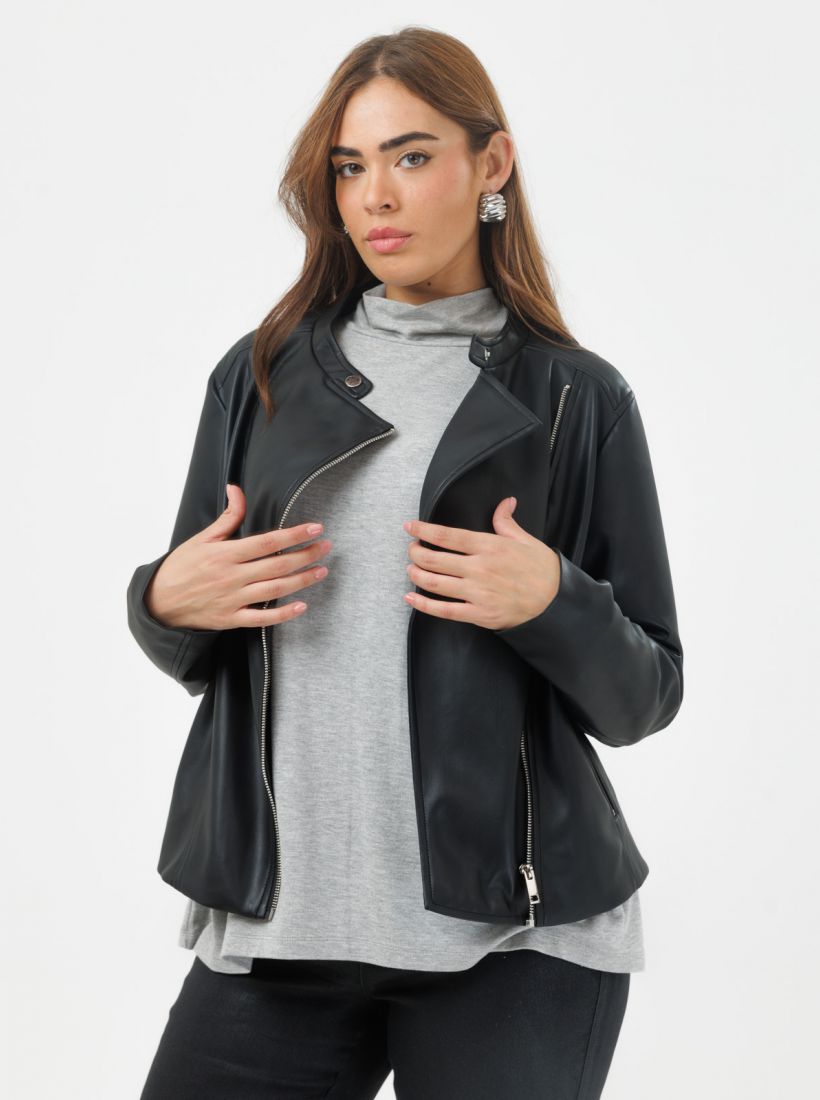 JUMP & ONOT,379.9000,ז’קט דמוי עור עם רוכסן צד,in-stock