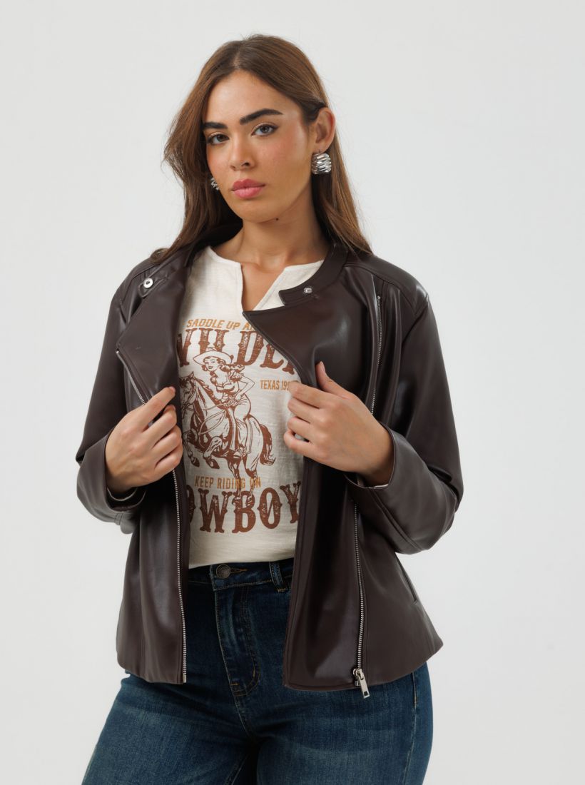 JUMP & ONOT,379.9000,ז’קט דמוי עור עם רוכסן צד,in-stock