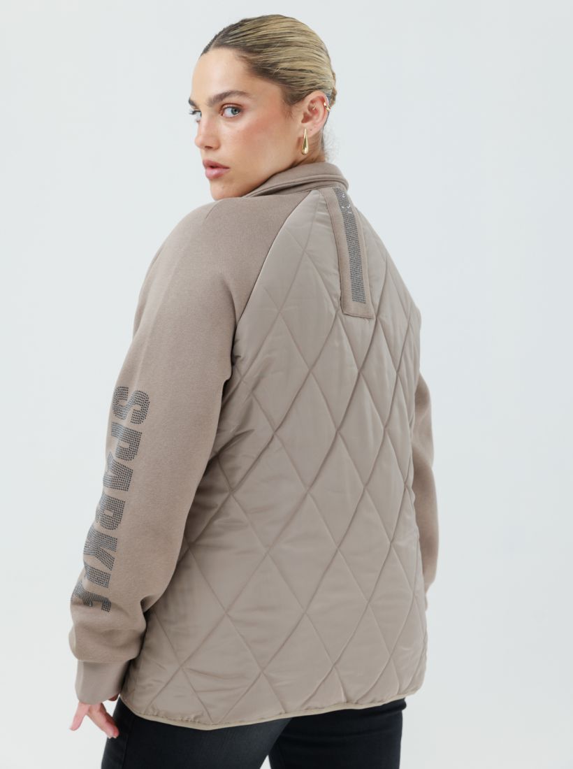 JUMP & ONOT,379.9000,מעיל ניילון שילוב סריג,in-stock