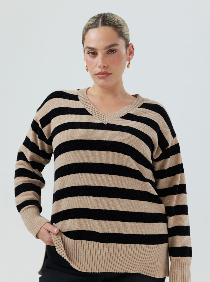 JUMP & ONOT,249.9000,סריג שניל פסים,in-stock