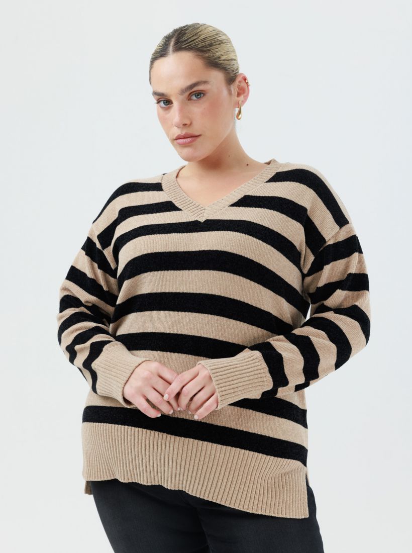 JUMP & ONOT,249.9000,סריג שניל פסים,in-stock