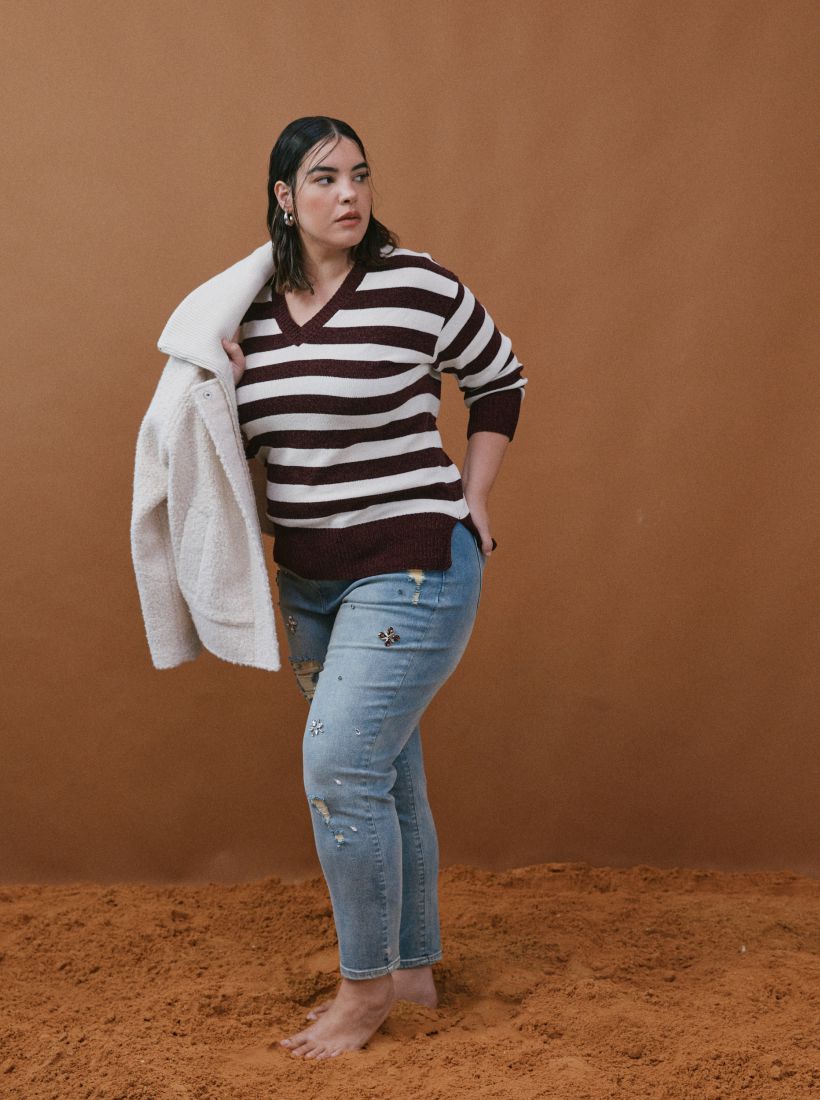 JUMP & ONOT,249.9000,סריג שניל פסים,in-stock