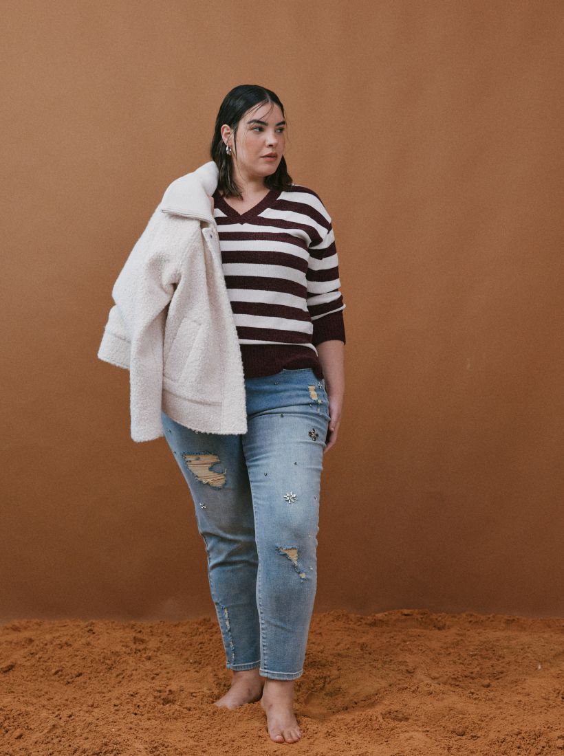 JUMP & ONOT,249.9000,סריג שניל פסים,in-stock