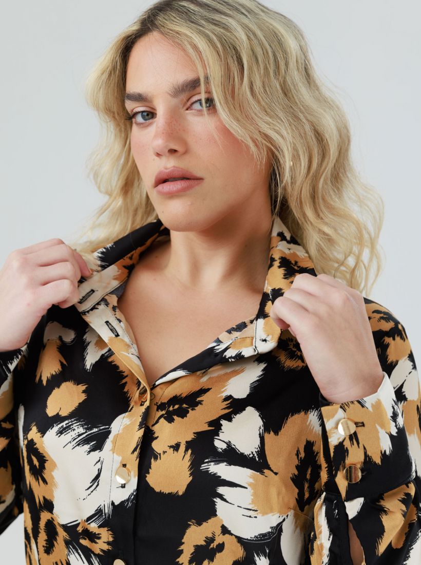 JUMP & ONOT,279.9000,שמלה מסאטן מודפסת,in-stock