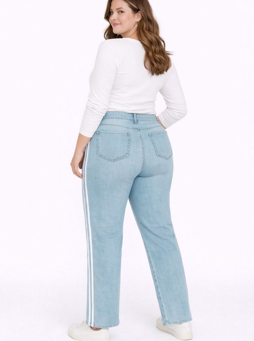 JUMP & ONOT,329.9000,גינס WIDE פסי צד עם שרוך,in-stock