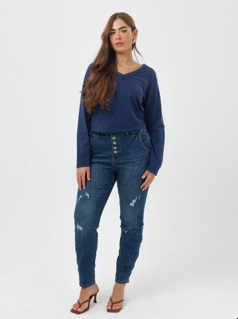 JUMP & ONOT,349.9000,גינס BOYFRIEND חתכים,in-stock