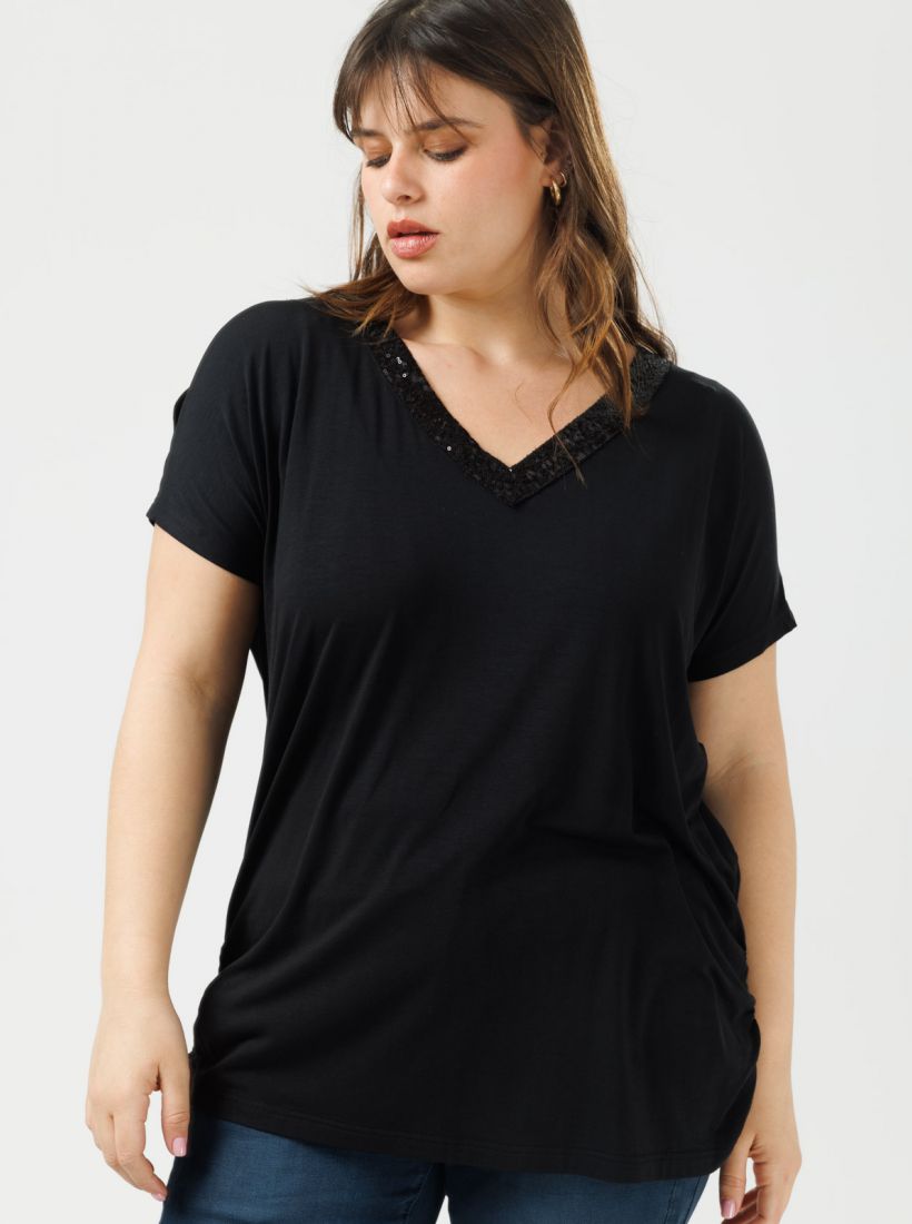 JUMP & ONOT,249.9000,חולצה שילוב פייטים,in-stock