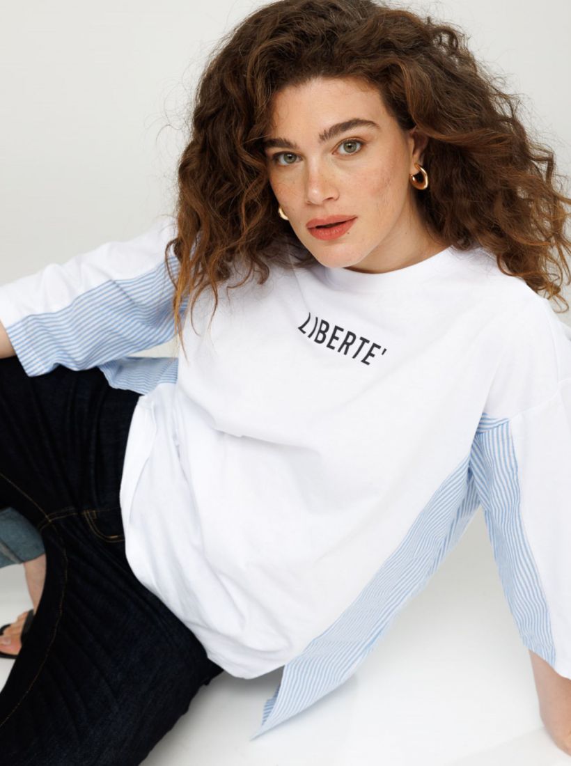 JUMP & ONOT,179.9000,טוניקה שילוב אריג,in-stock