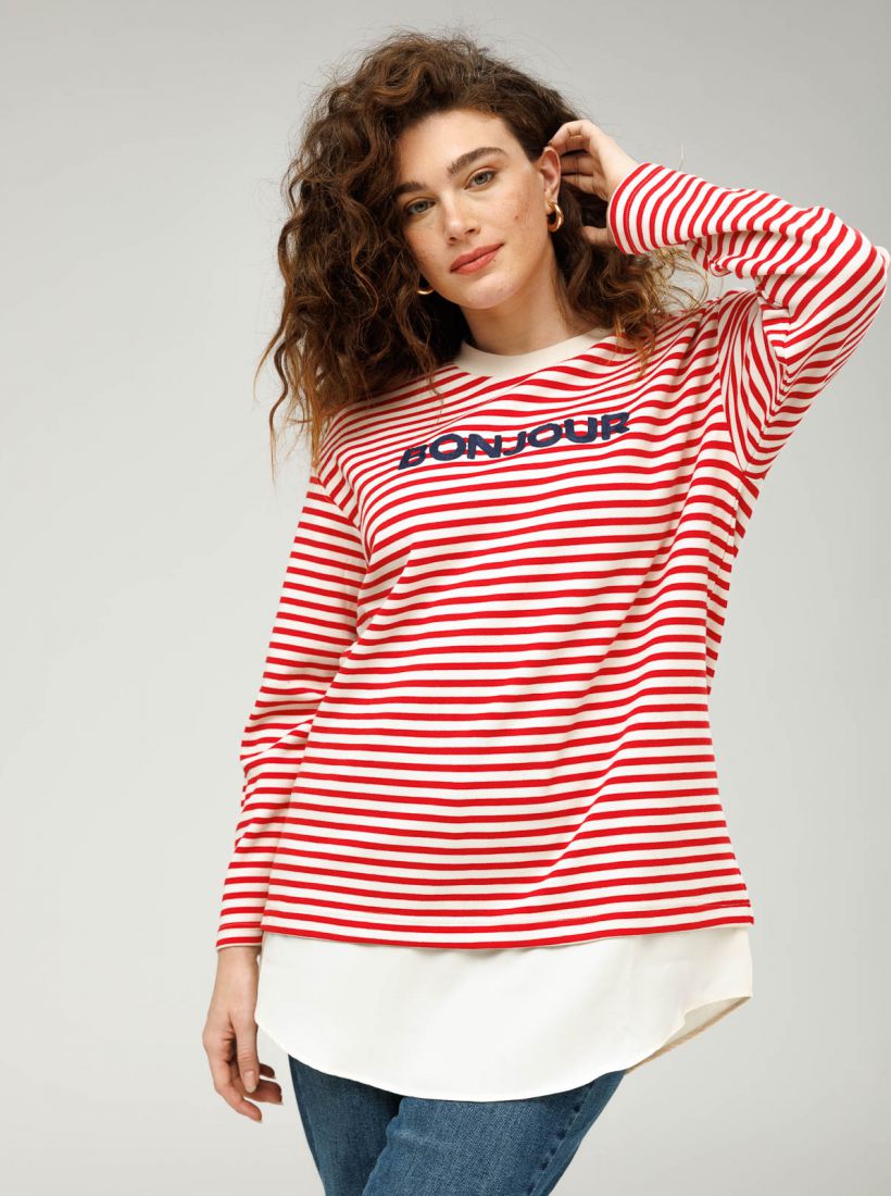 JUMP & ONOT,229.9000,טוניקה פסים שילוב אריג,in-stock