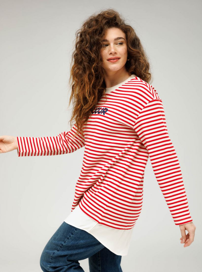 JUMP & ONOT,229.9000,טוניקה פסים שילוב אריג,in-stock