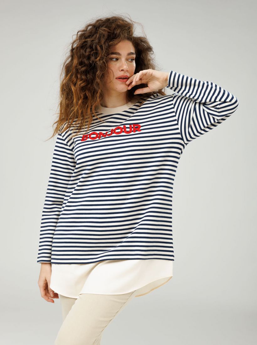 JUMP & ONOT,229.9000,טוניקה פסים שילוב אריג,in-stock