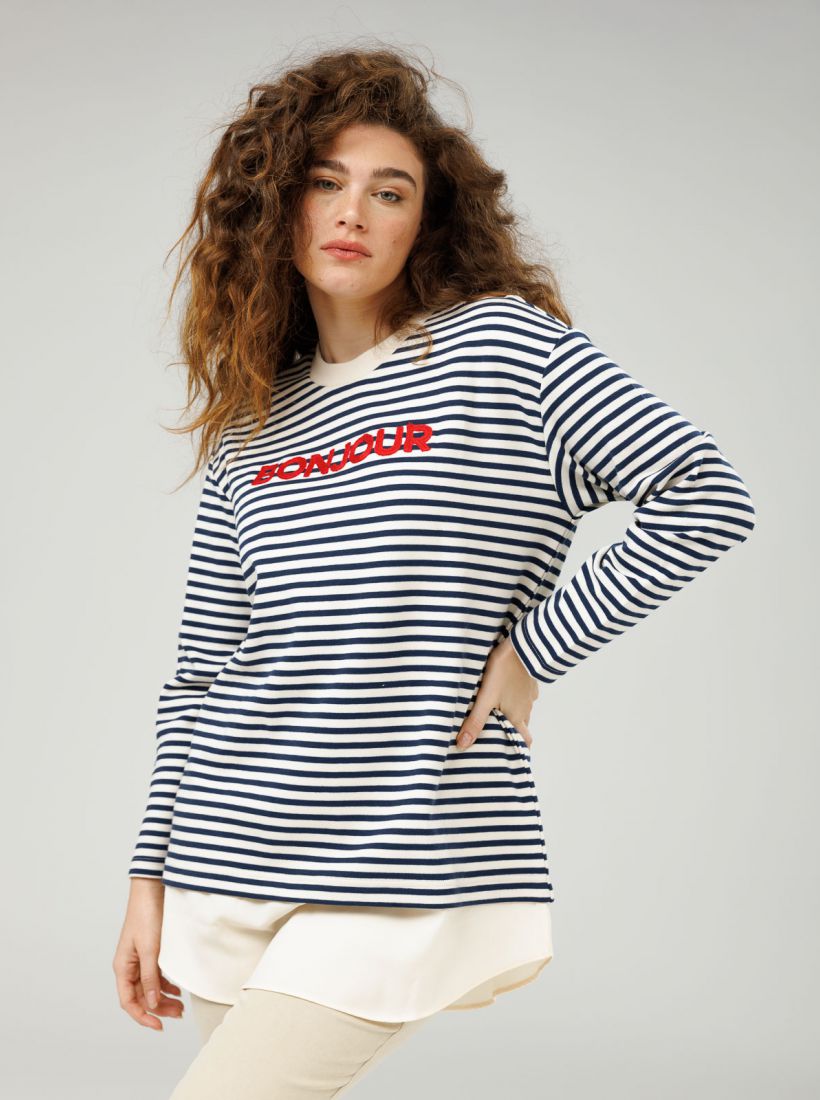 JUMP & ONOT,229.9000,טוניקה פסים שילוב אריג,in-stock