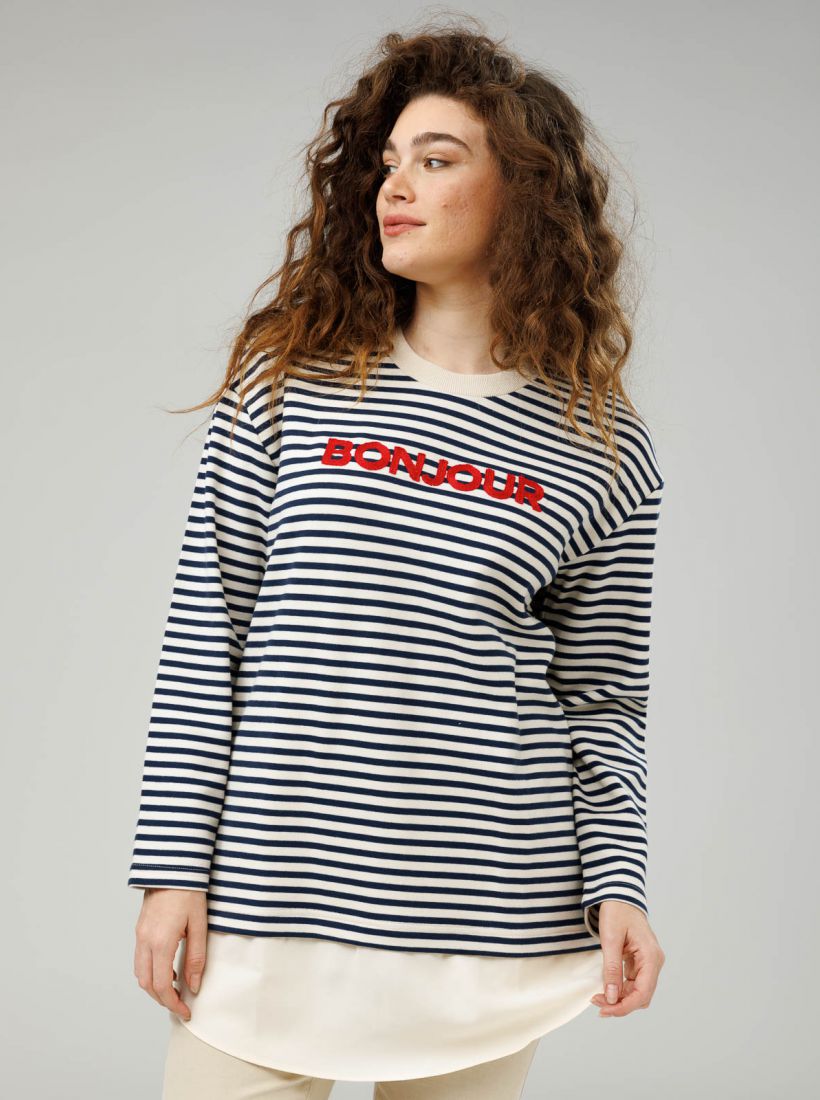 JUMP & ONOT,229.9000,טוניקה פסים שילוב אריג,in-stock