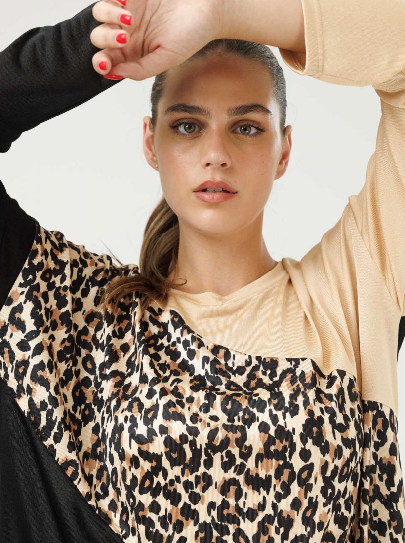 JUMP & ONOT,199.9000,טוניקה מנומרת אלכסון,in-stock