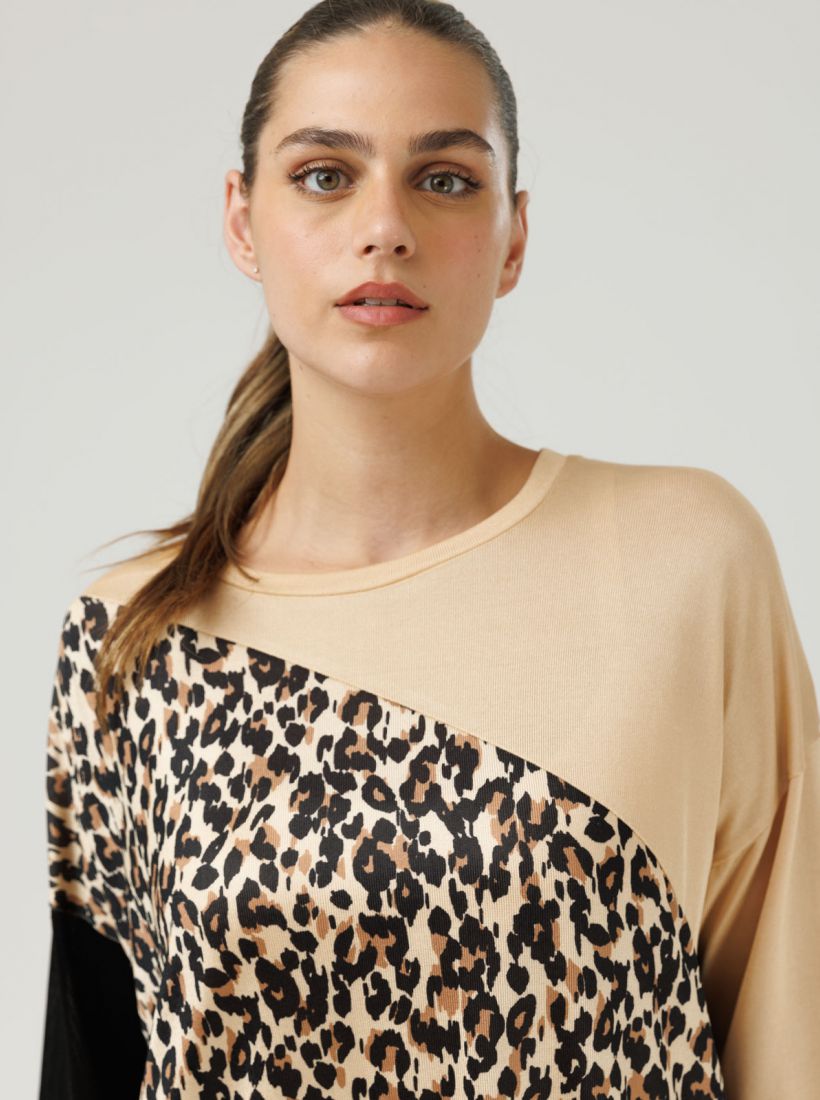 JUMP & ONOT,199.9000,טוניקה מנומרת אלכסון,in-stock