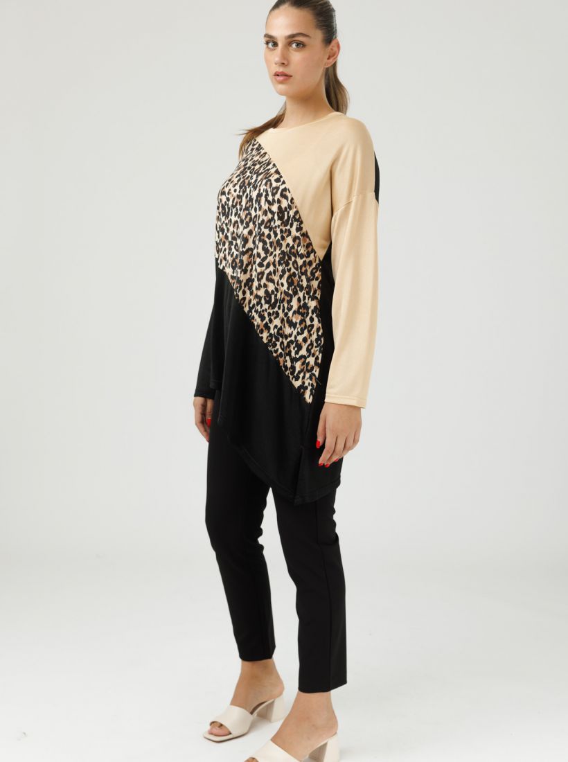 JUMP & ONOT,199.9000,טוניקה מנומרת אלכסון,in-stock