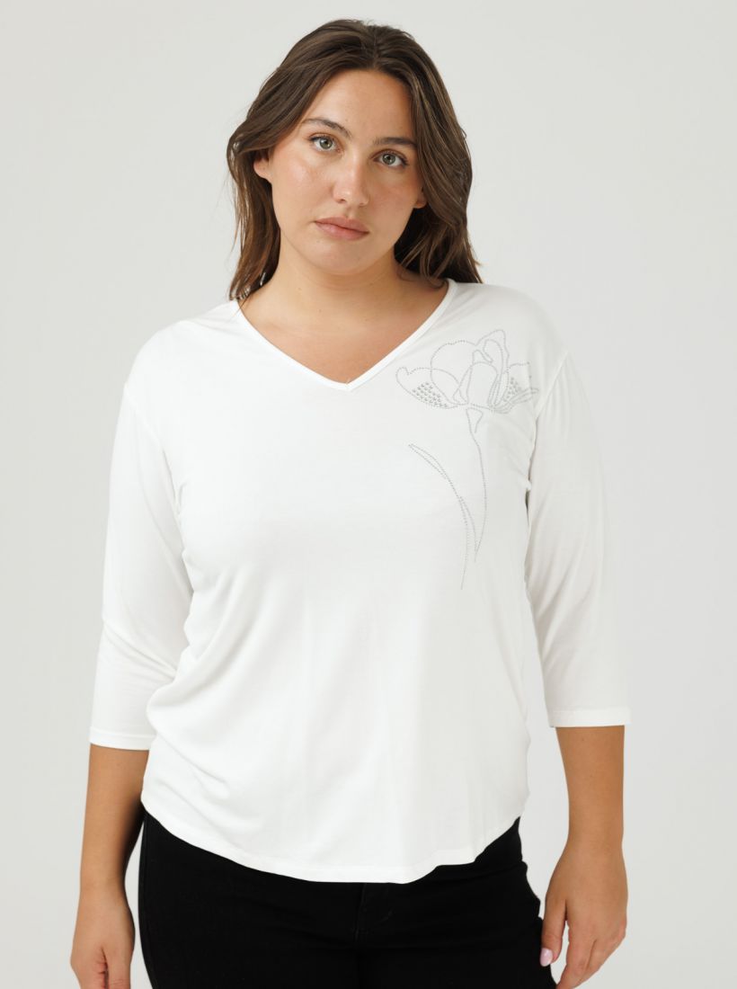 JUMP & ONOT,199.9000,חולצה עיטור פרח אבנים,in-stock