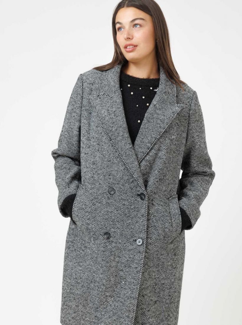 JUMP & ONOT,499.9000,מעיל צמר ארוך FISHBONE,in-stock