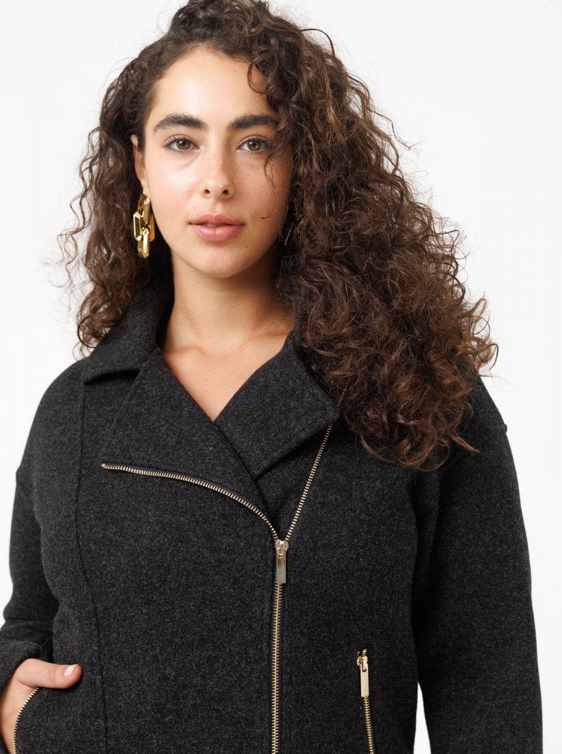 JUMP & ONOT,449.9000,מעיל אופנוענים קצר דמוי צמר,in-stock