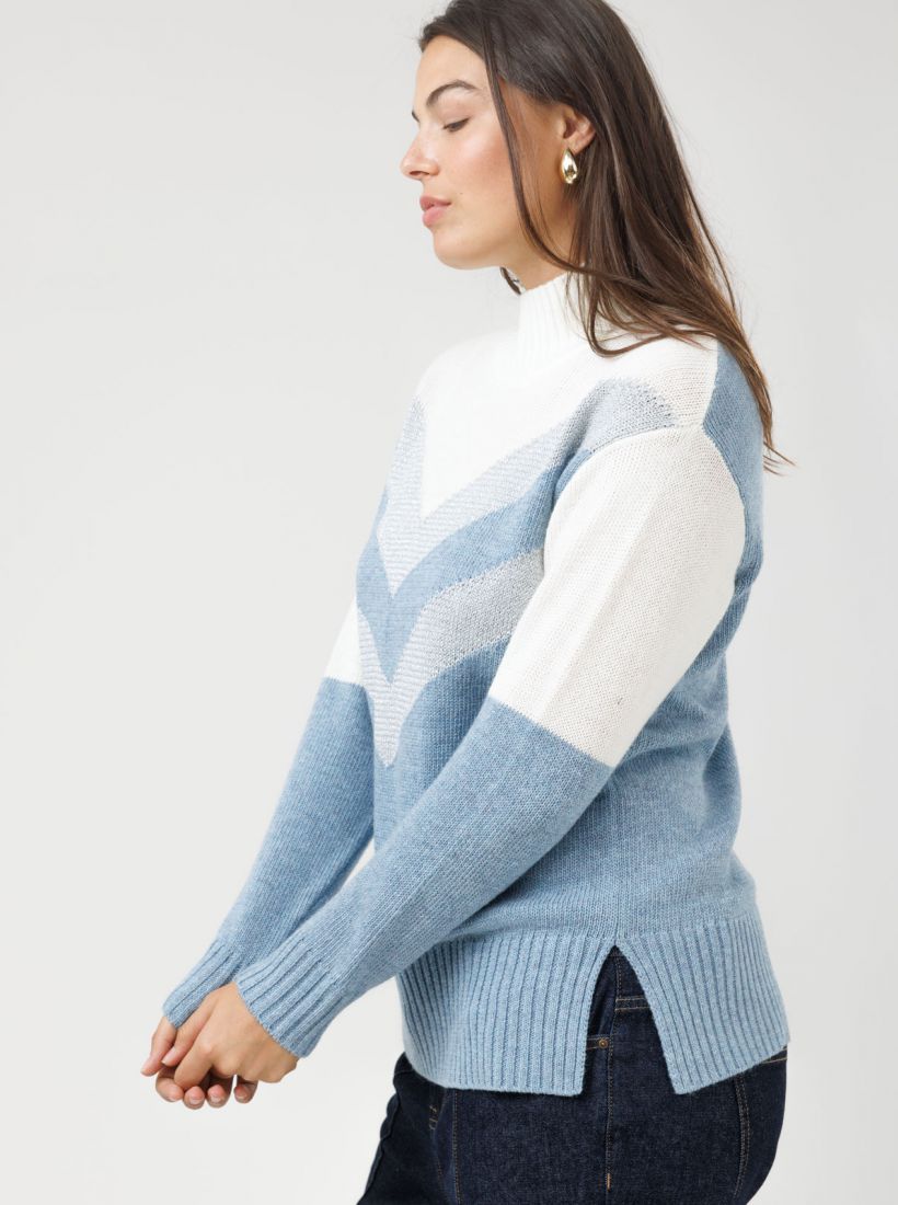 JUMP & ONOT,279.9000,סריג חצי גולף פסי לורקס,in-stock