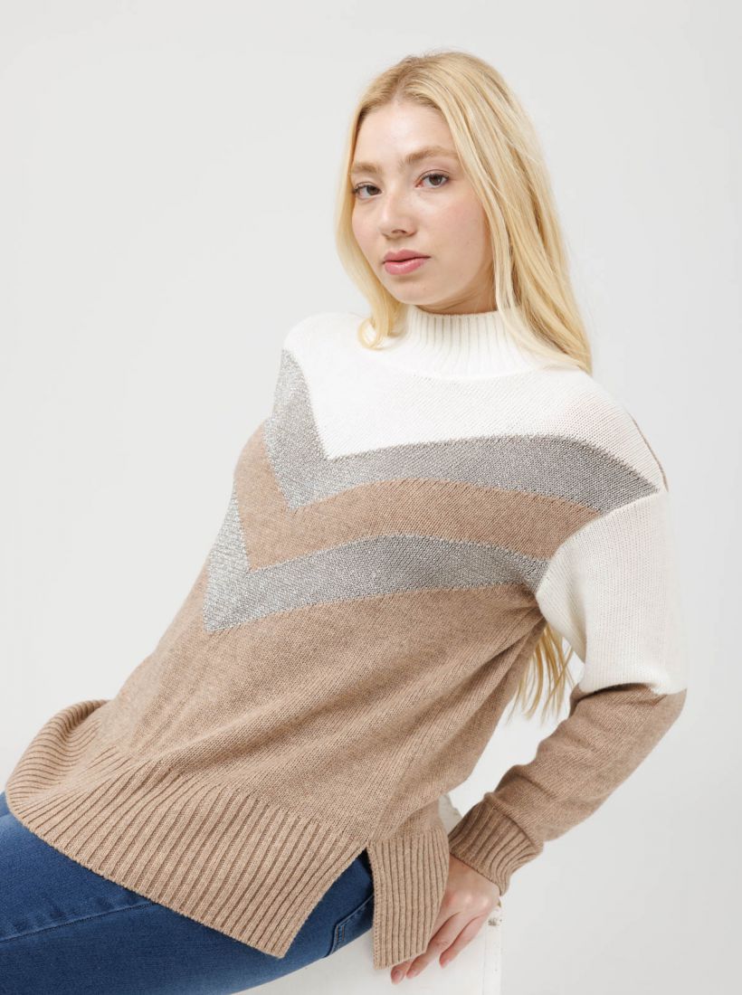 JUMP & ONOT,279.9000,סריג חצי גולף פסי לורקס,in-stock