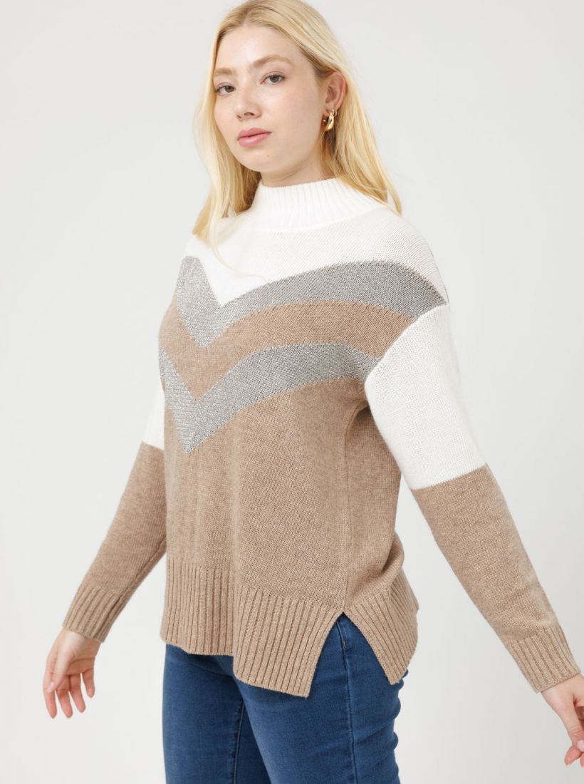 JUMP & ONOT,279.9000,סריג חצי גולף פסי לורקס,in-stock