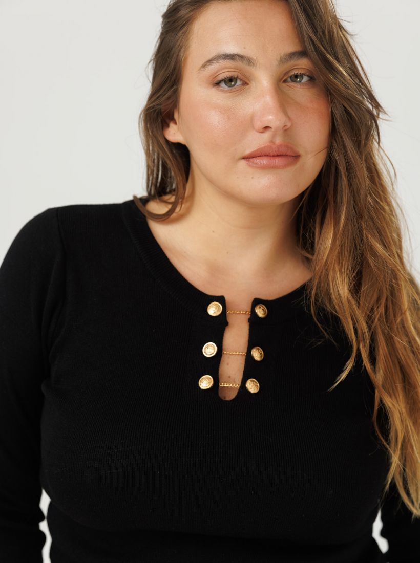 JUMP & ONOT,259.9000,סריג מחשוף שרשרת חפתים,in-stock