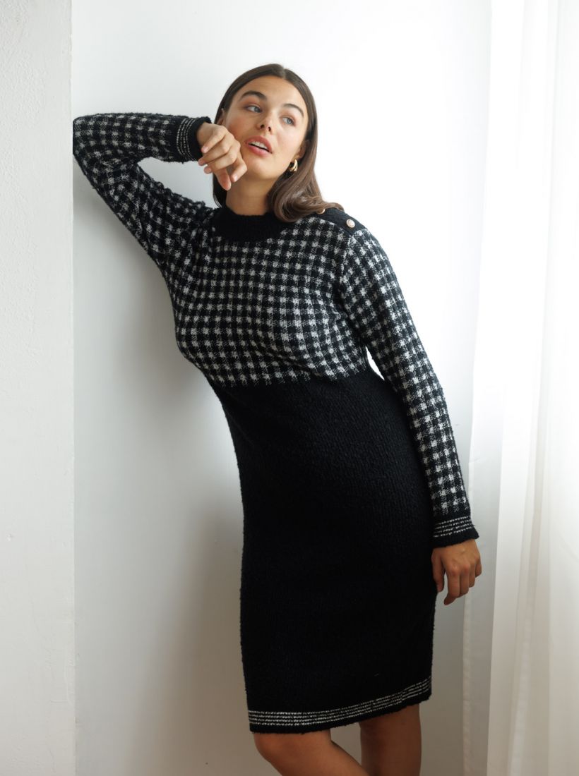 JUMP & ONOT,349.9000,שמלת סריג פפיטה כפתורים,in-stock