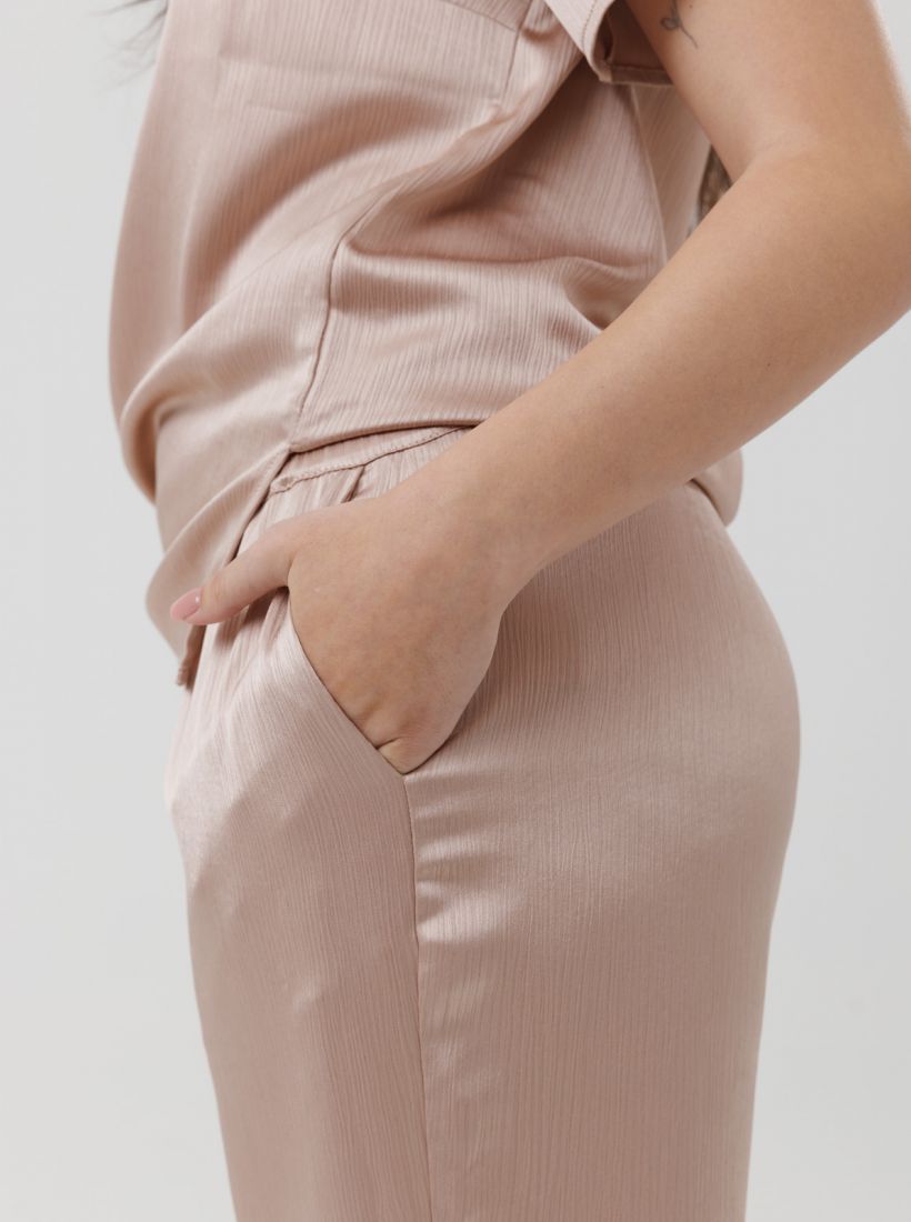 JUMP & ONOT,279.9000,מכנס סאטן מקומט סט,in-stock