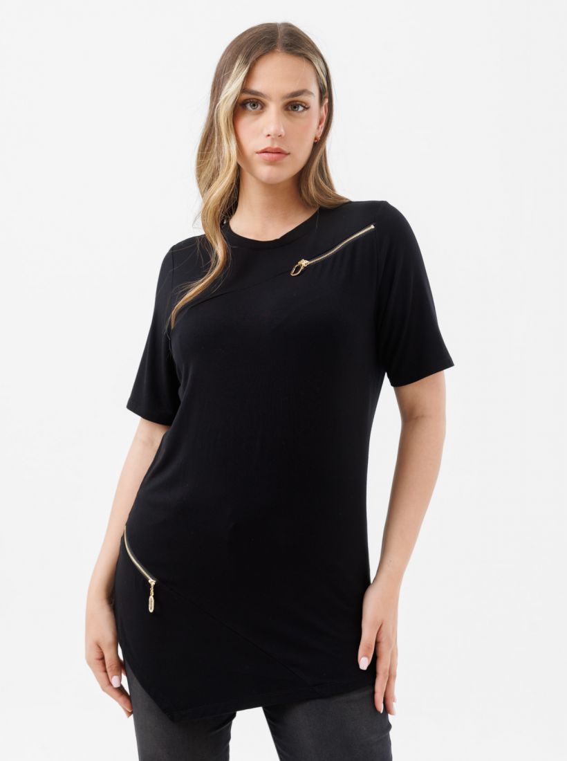 JUMP & ONOT,249.9000,טוניקה אסימטרי עם רוכסנים,in-stock