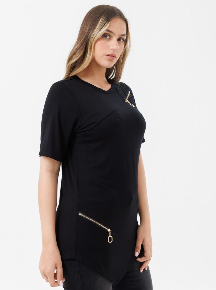 JUMP & ONOT,249.9000,טוניקה אסימטרי עם רוכסנים,in-stock