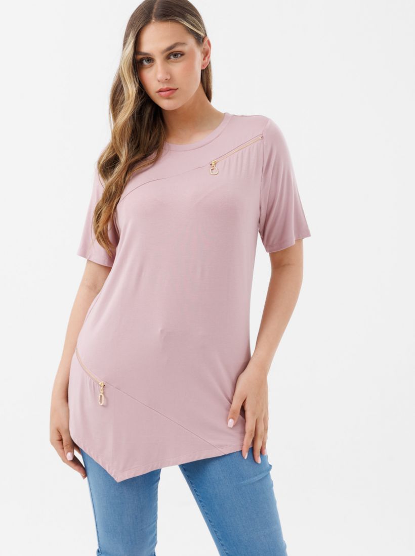 JUMP & ONOT,249.9000,טוניקה אסימטרי עם רוכסנים,in-stock