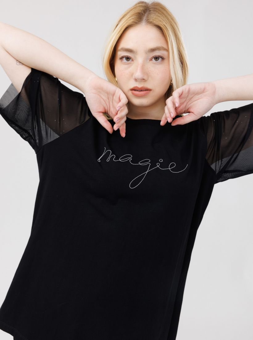 JUMP & ONOT,229.9000,חולצה שרוול רשת אבנים,in-stock