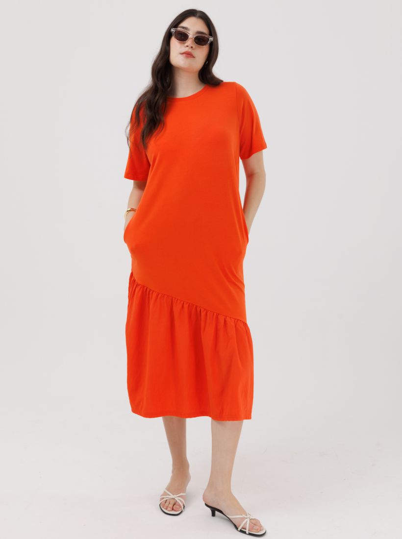 JUMP & ONOT,279.9000,שמלה מקסי פפלום,in-stock