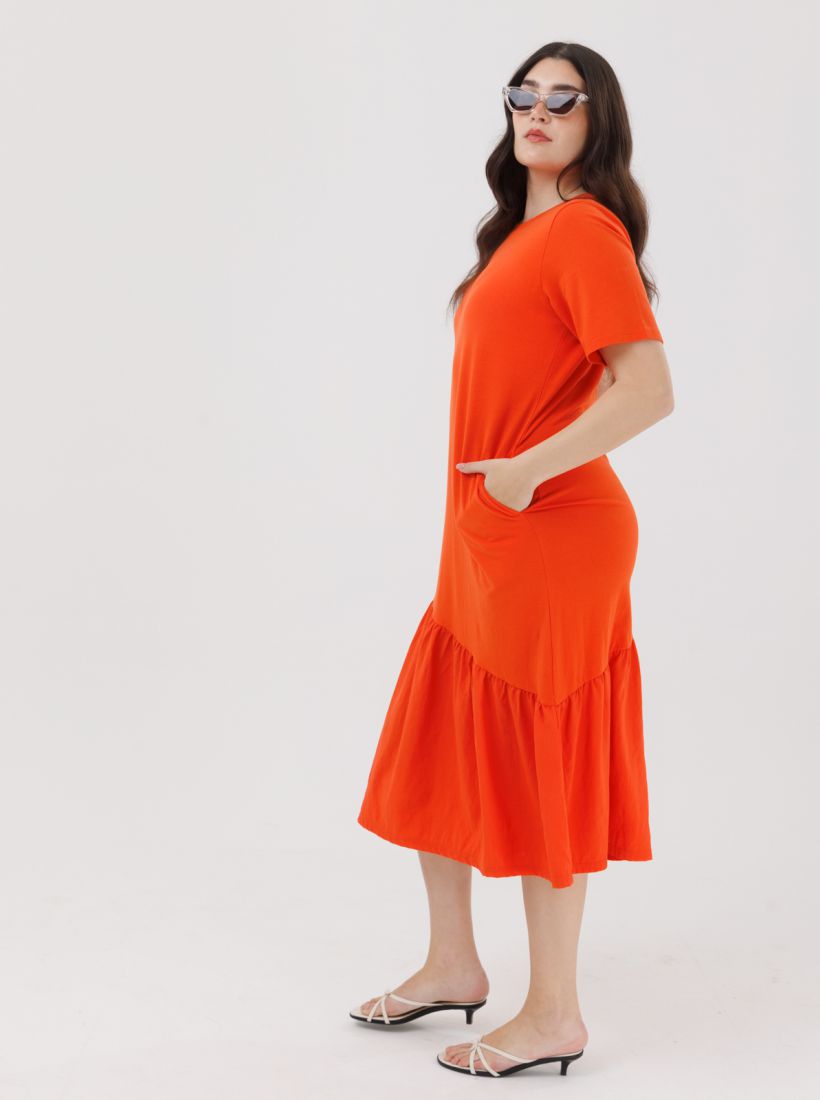 JUMP & ONOT,279.9000,שמלה מקסי פפלום,in-stock