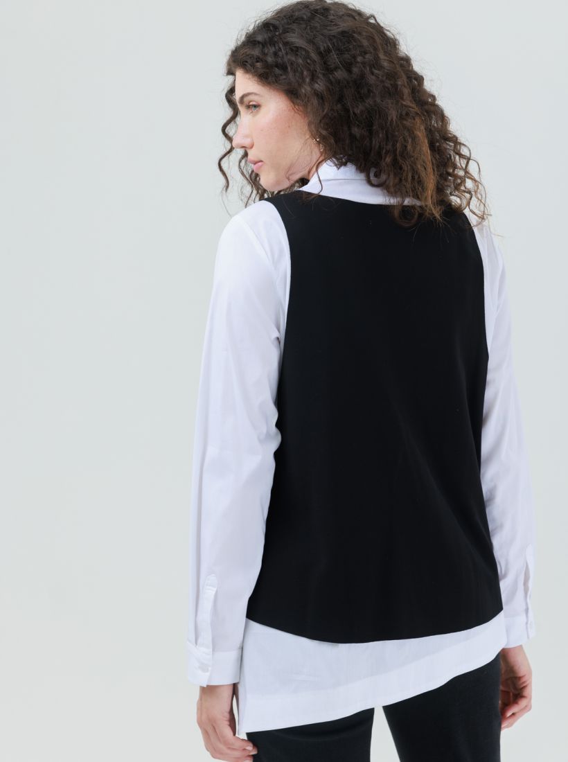 JUMP & ONOT,279.9000,טוניקה מכופתרת שילוב וסט,in-stock