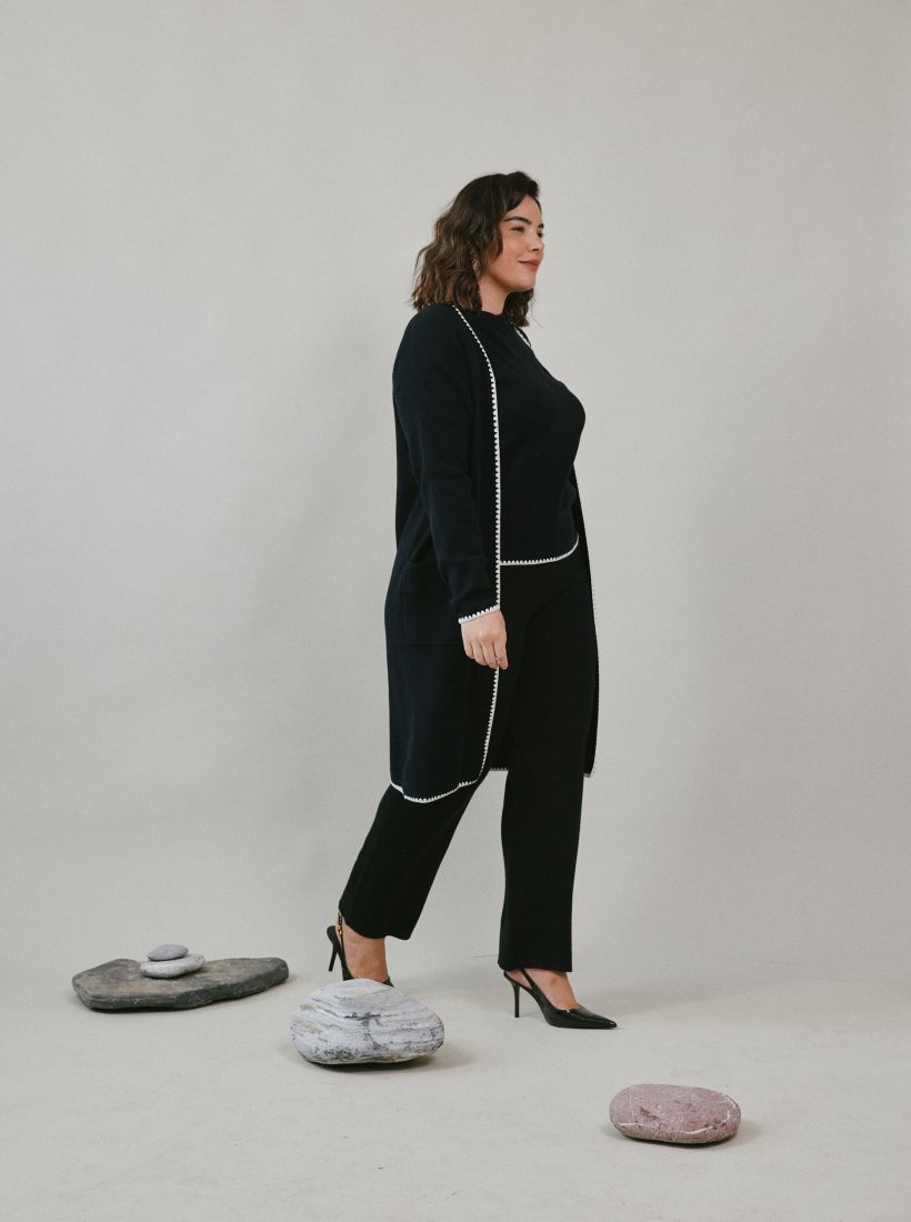 JUMP & ONOT,329.9000,קרדיגן ארוך רקמת זיגזג,in-stock