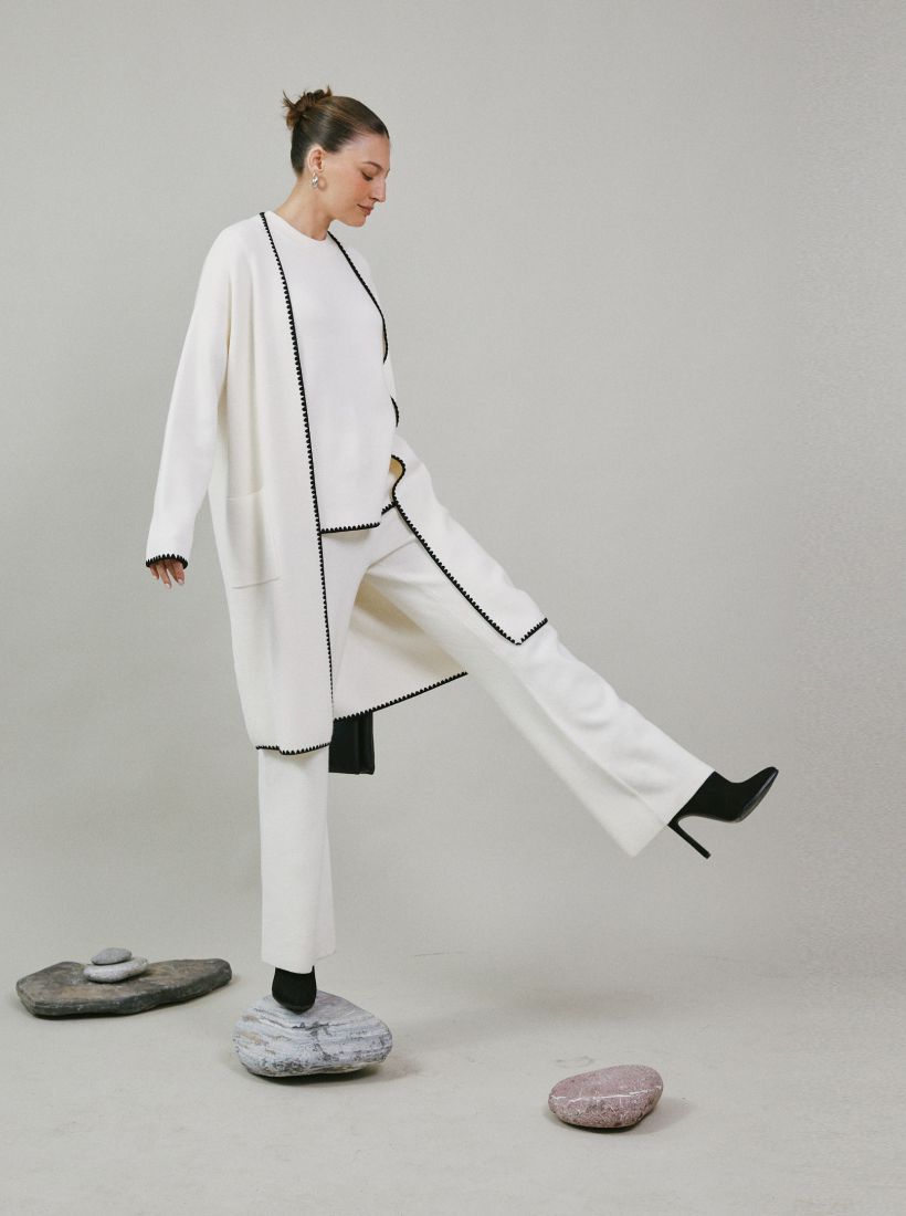 JUMP & ONOT,329.9000,קרדיגן ארוך רקמת זיגזג,in-stock