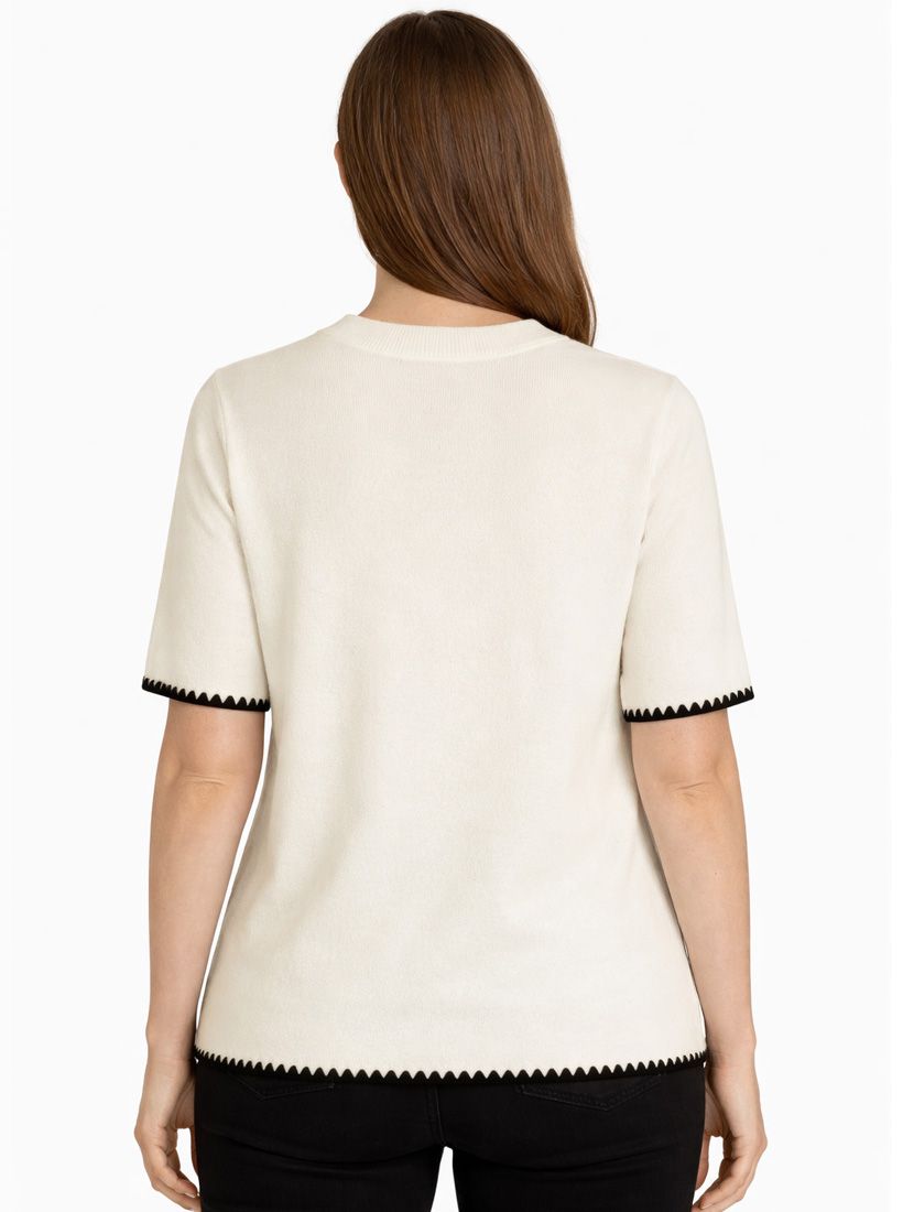 JUMP & ONOT,229.9000,סריג קצר רקמת זיגזג,in-stock