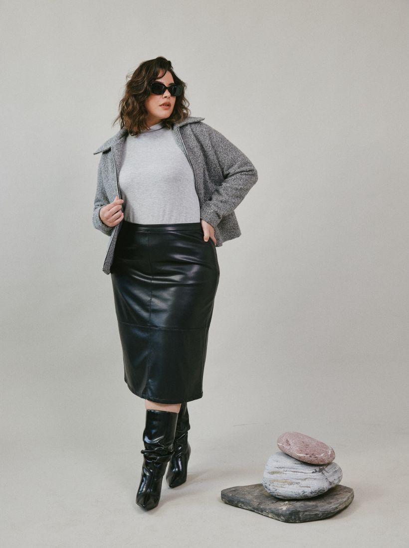 JUMP & ONOT,279.9000,חצאית דמוי עור,in-stock