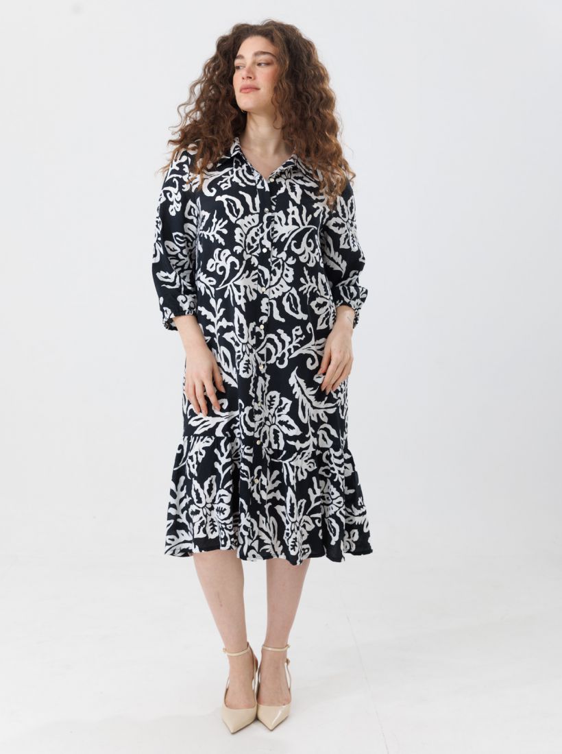 JUMP & ONOT,329.9000,שמלה מכופתרת פפלום פרחים,in-stock