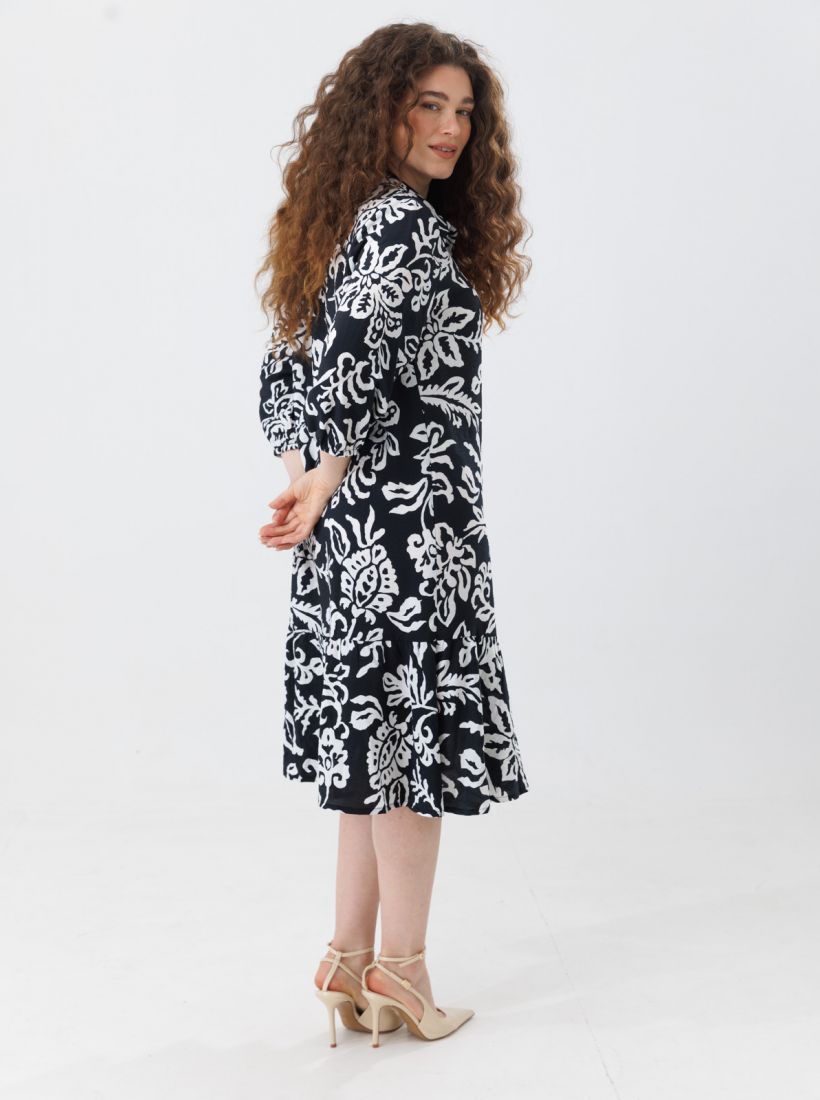 JUMP & ONOT,329.9000,שמלה מכופתרת פפלום פרחים,in-stock